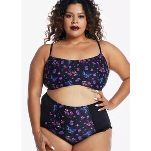 Hot Topic Fairies By Trick Purple Cinched Swimsuit Bikini Plus Size 2